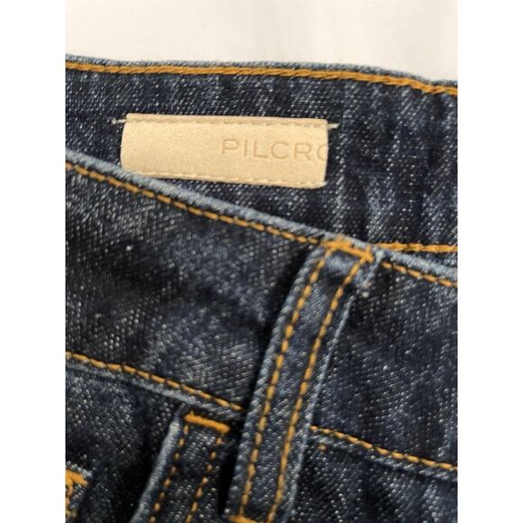 ANTHROPOLOGIE PILCRO The Bow Boyfriend Jeans Dark Distressed Denim SZ 26 NWT - Picture 11 of 16